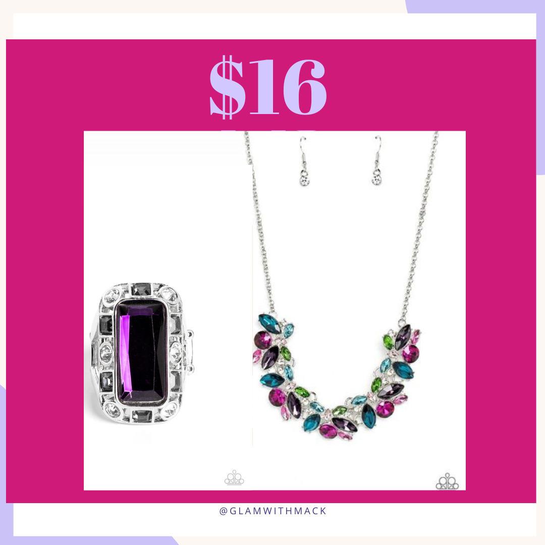 Multi Necklace and Ring Set