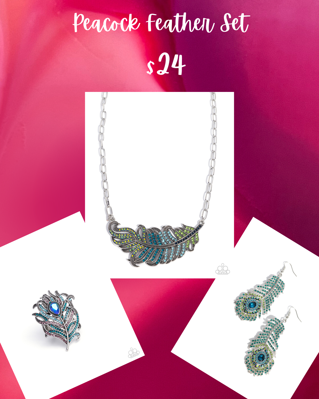 Paparazzi Peacock Feather Set