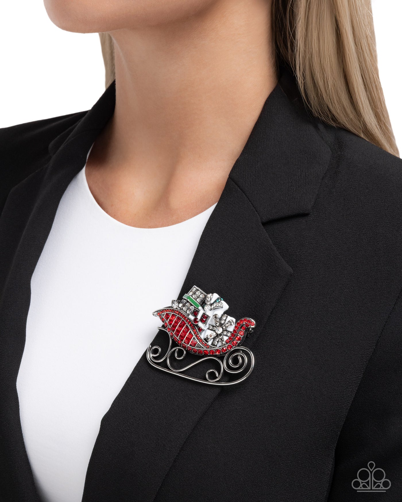 Paparazzi Sledding Shimmer - Red