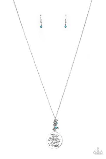 Paparazzi Maternal Blessings - Blue - Mother's Day Necklace