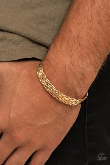 Paparazzi Magnetic Maven - Gold - Cuff Bracelet