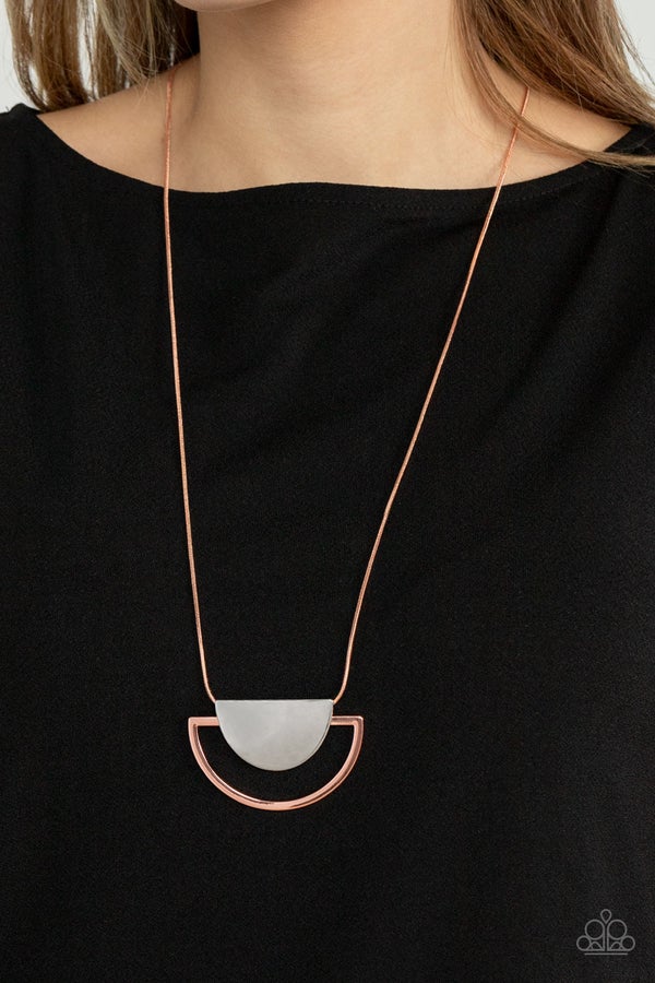 Paparazzi - Lunar Phases - Copper Necklace