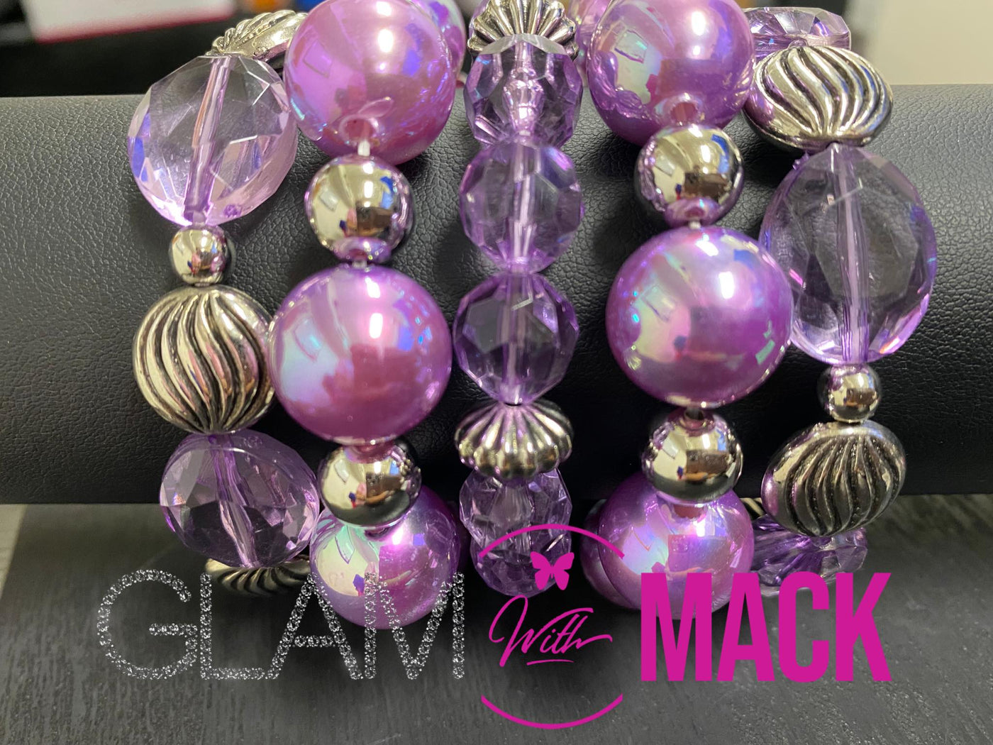 Purple Bracelets Iridescent Sweetstack