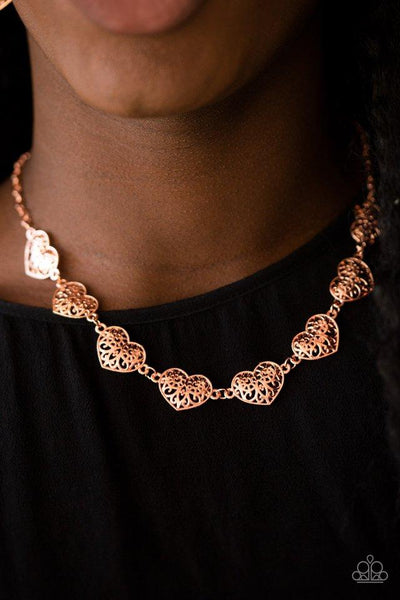 Paparazzi Easy To Adore - Copper Necklace