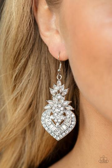 Paparazzi Royal Hustle - Rhinestone Earrings