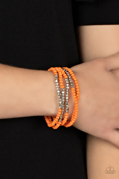 Paparazzi ♥ Tulum Trek - Orange ♥ Bracelet