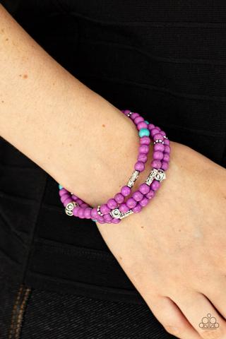 Paparazzi Desert Decorum - Purple - Bracelet