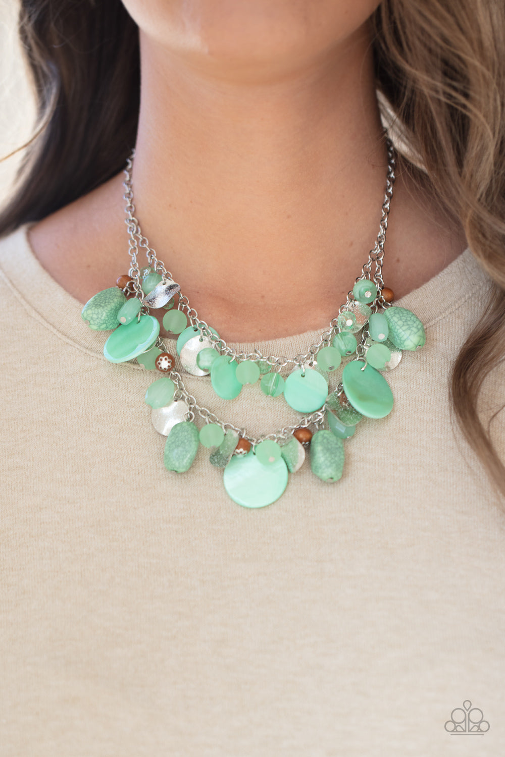Springtime Springs Green Necklace and Bracelet Set