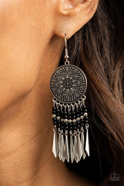 Paparazzi earrings Sun Warrior - Black